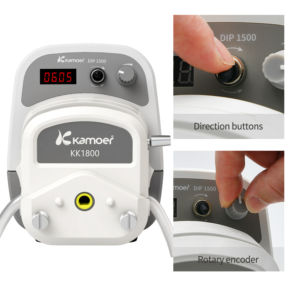 Mini Peristaltic Pump 12V - Kamoer DIP1500 インテリジェント蠕動ポンプ高流量 24V ステッピングモーター液体ポンプ CW/CCW