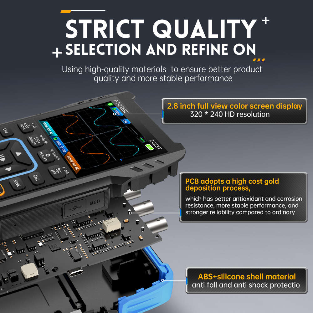 2C23T 3-in-1デジタルオシロスコープ 10MHzデ - Fnirsi Digital Oscilloscope Handheld のレビューと価格