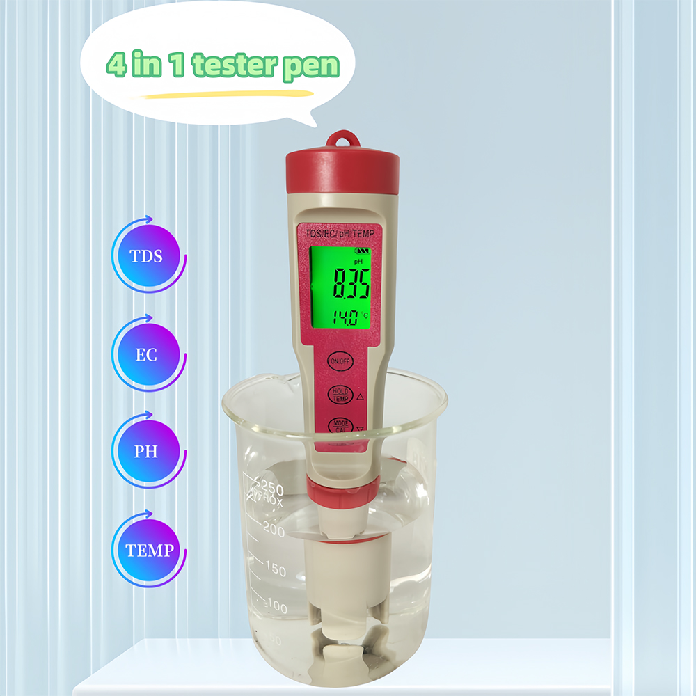 バックライト付き4in1 pHメーターペン型水質テスター デ - Ph Meter Digital Water Tester のレビューと価格